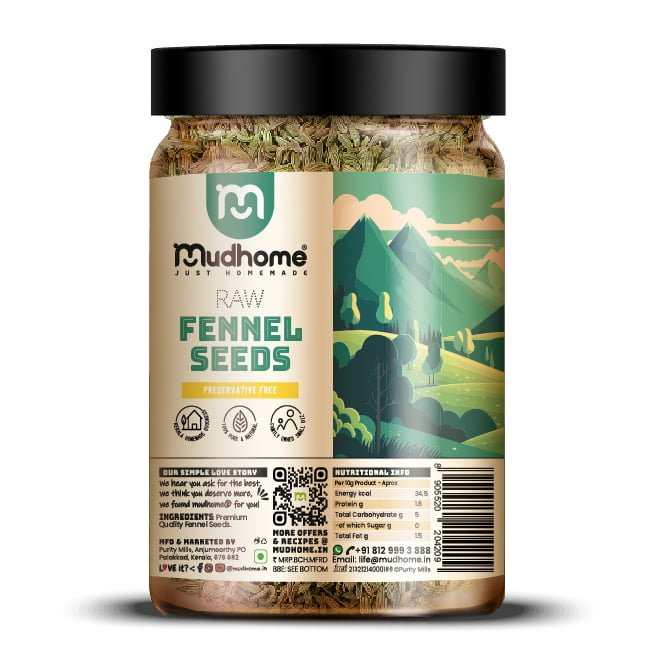 Premium Fennel Seeds by Mudhome®
